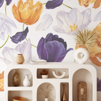 Modern Tasarımlı Yumuşak Dev Papatya Çiçekleri Desenli Duvar Kağıdı Çiçekli Duvar Kağıtları