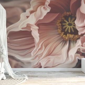Canlı Büyük Çiçek Desenli Duvar Kağıdı, Göz Alıcı Bir Dekor İçin Duvar Posteri Çiçekli Duvar Kağıtları