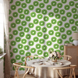 Kivi Dilimleri Duvar Kağıdı, Canlı Yeşil Mutfak Dekorasyonu Duvar Posteri Yiyecek & İçecek Duvar Kağıtları