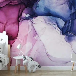 Dinamik Renkli Sıvı Sanat Duvar Kağıdı Bebek Odası Duvar Kağıtları